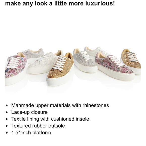 Betsey Johnson Rhinestone Women's Sidny Sneaker size 8.5 - Picture 10 of 10